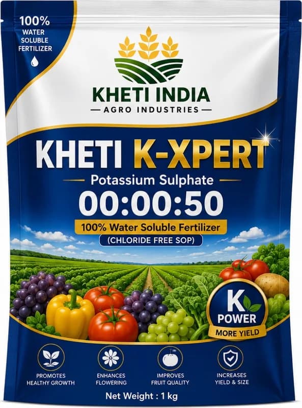 Kheti K-Xpert 00:00:50 — Potassium Sulphate (SOP) 00:00:50 - 100% Water Soluble, Chloride Free